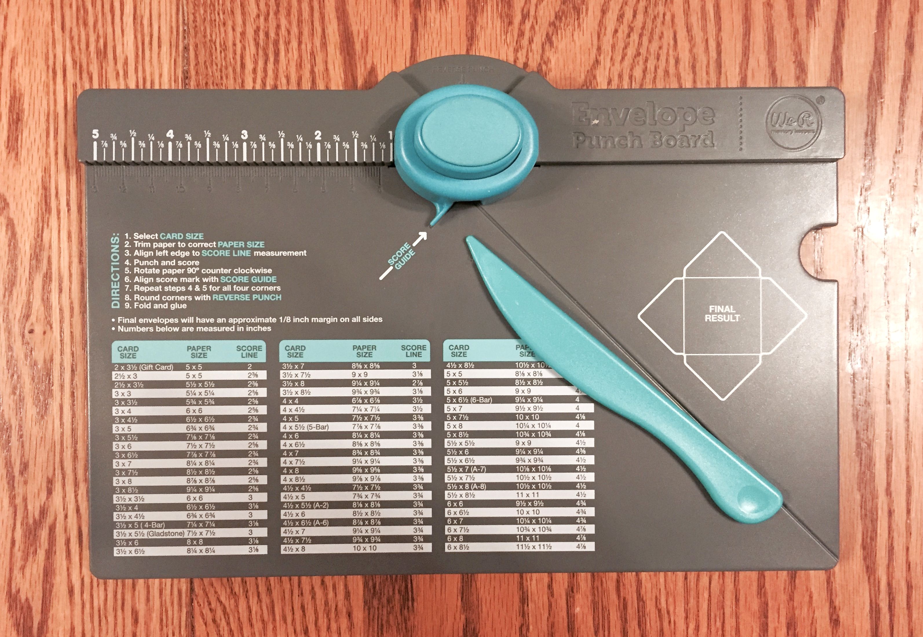 Envelope Punch Board Scoring Board Paper Professional Mini Measuring Tool  Score Board Scrapbooking For Origami Envelopes